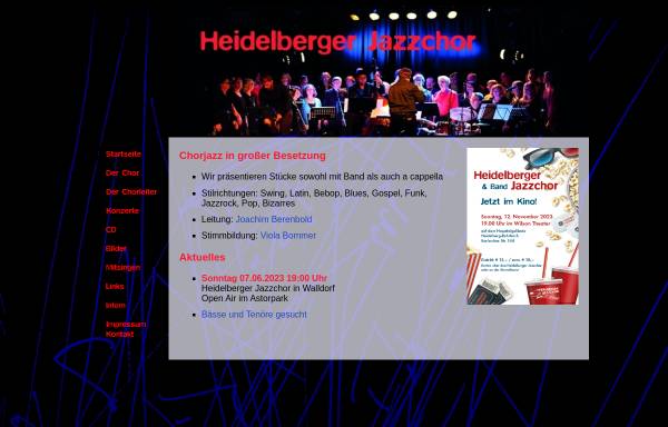 Vorschau von www.heidelberger-jazzchor.de, Heidelberger Jazzchor