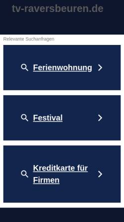 Vorschau der mobilen Webseite www.tv-raversbeuren.de, Turnverein Raversbeuren