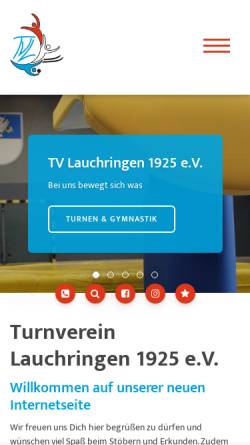 Vorschau der mobilen Webseite www.tv-lauchringen.de, Turnvereins Lauchringen