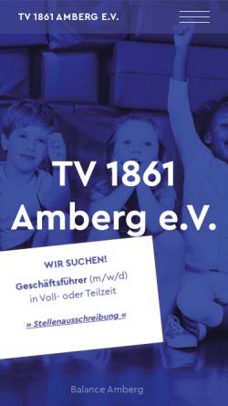 Vorschau der mobilen Webseite www.tvamberg.de, TV 1861 Amberg e.V.