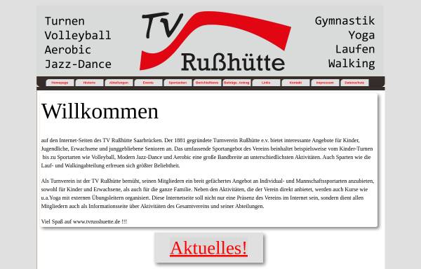 Vorschau von www.tvrusshuette.de, TV Turnverein Rußhütte e.V.