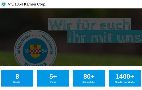 Vorschau von www.vfl-kamen.de, VfL 1854 Kamen Corp.