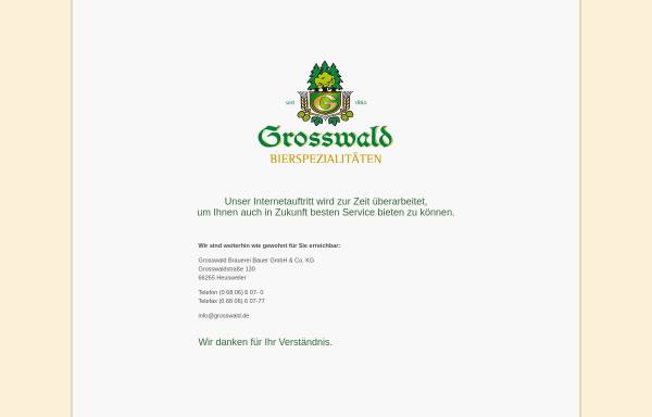 Vorschau von www.grosswald.de, Grosswald Brauerei Bauer GmbH und Co. KG