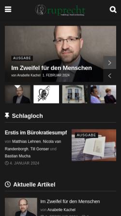Vorschau der mobilen Webseite www.ruprecht.de, Heidelberger Studierendenzeitung