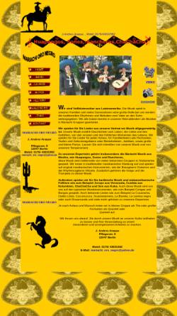 Vorschau der mobilen Webseite www.mariachi-oro-negro.de, Mariachi oro negro