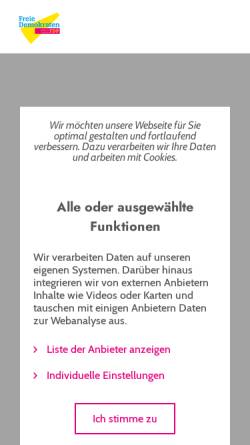 Vorschau der mobilen Webseite www.fdpfraktion.de, FDP Koblenz