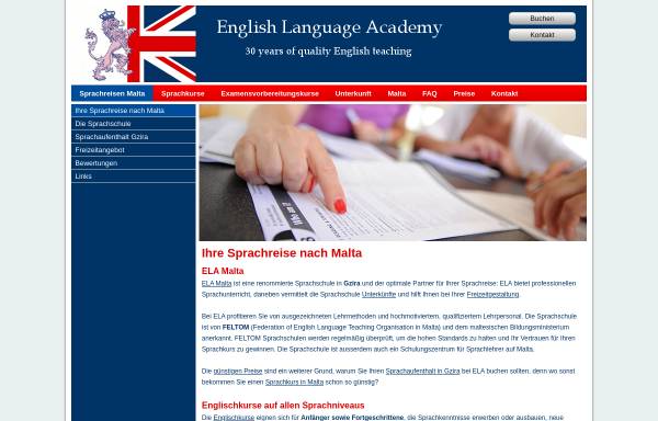 Vorschau von www.experience-malta.de, English Language Academy, Sliema