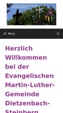 Vorschau der mobilen Webseite www.emlgs.de, Evangelische Martin-Luther-Gemeinde