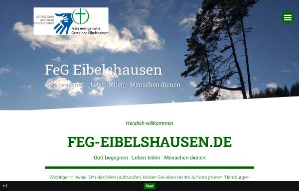 Vorschau von www.feg-eibelshausen.de, Freie Evangelische Gemeinde Eibelshausen