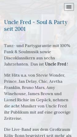 Vorschau der mobilen Webseite www.unclefred.de, Uncle Fred