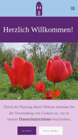 Vorschau der mobilen Webseite www.kirche-wolfsanger.de, Johannis Kirche Wolfsanger