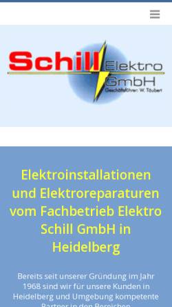Vorschau der mobilen Webseite www.elektroservice-heidelberg.de, Schill Elektro GmbH