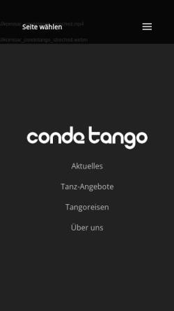 Vorschau der mobilen Webseite www.condetango.de, Conde Tango