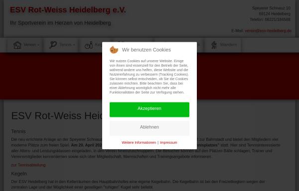 Vorschau von www.esv-heidelberg.de, ESV Rot-Weiß Heidelberg