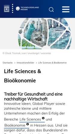 Vorschau der mobilen Webseite www.hessen-biotech.de, Hessen-Biotech