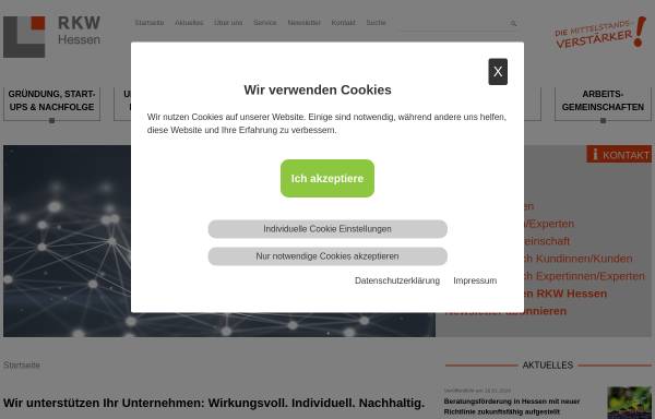 Vorschau von www.rkw-hessen.de, Kompetenz für hessische Unternehmen und Kommunen