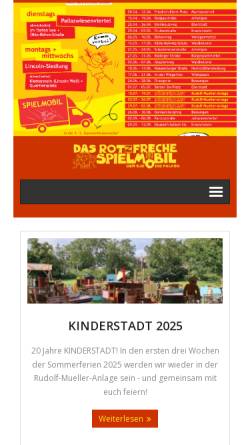 Vorschau der mobilen Webseite www.spielmobil-darmstadt.de, Spielmobil der Falken