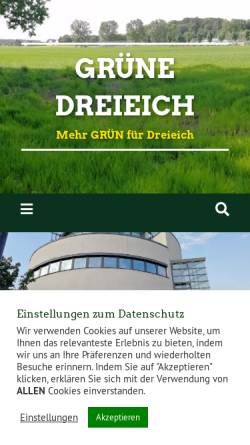 Vorschau der mobilen Webseite www.gruene-dreieich.de, Bündnis 90/Die Grünen Dreieich