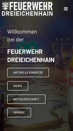Vorschau der mobilen Webseite feuerwehr-dreieichenhain.de, Freiwillige Feuerwehr Dreieich-Dreieichenhain