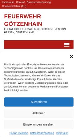 Vorschau der mobilen Webseite www.goetzenhain.de, Freiwillige Feuerwehr Dreieich-Götzenhain