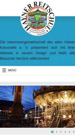 Vorschau der mobilen Webseite www.hayner-reitschul.de, Hayner Reitschul' e.V.