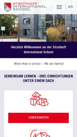 Vorschau der mobilen Webseite www.strothoff-international-school.com, Strothoff International School