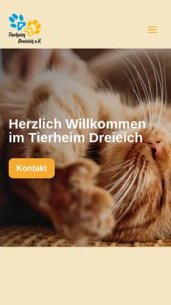 Vorschau der mobilen Webseite tierheim-dreieich.de, Tierheim Dreieich e.V.