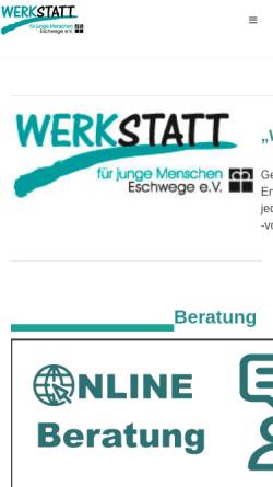 Vorschau der mobilen Webseite www.werkstatt-eschwege.de, Werkstatt für junge Menschen Eschwege e.V.