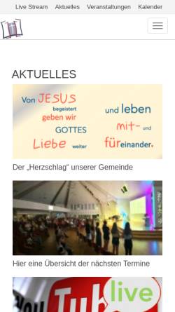 Vorschau der mobilen Webseite www.efg-haiger.de, Evangelisch-Freikirchliche Gemeinde Haiger