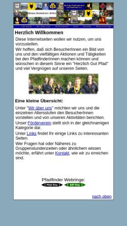 Vorschau der mobilen Webseite www.stamm-deutschritter.de, Bund deutscher Pfadfinder - Stamm Deutschritter