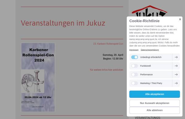 Vorschau von www.jukuz-karben.de, Jugendkulturzentrum Karben