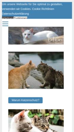 Vorschau der mobilen Webseite www.cat-care.de, Cat-Care Tierhilfe Kassel e.V.