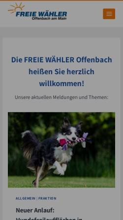 Vorschau der mobilen Webseite www.fw-of.de, Freie Wählergemeinschaft Offenbach am Main
