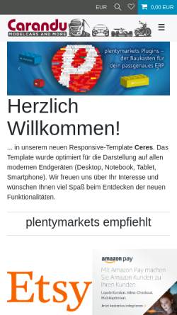 Vorschau der mobilen Webseite www.modell-online-shop.de, Modell-Online-Shop, Heike Krause-Held