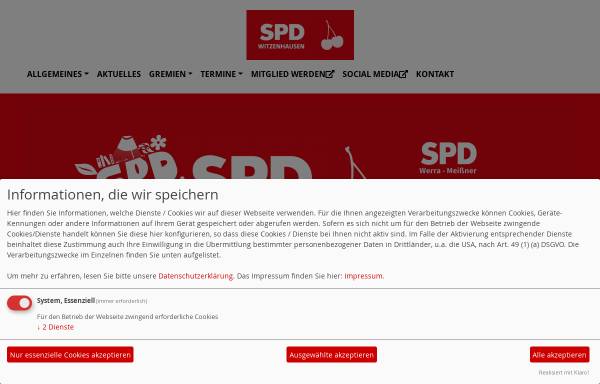 Vorschau von www.spd-witzenhausen.de, SPD-Ortsverband Witzenhausen