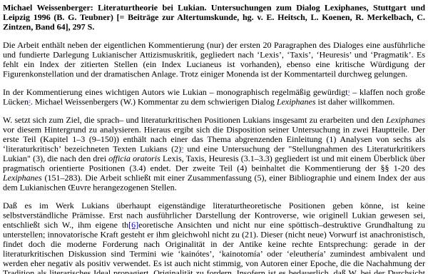 Vorschau von www.plekos.uni-muenchen.de, Literaturtheorie bei Lukian