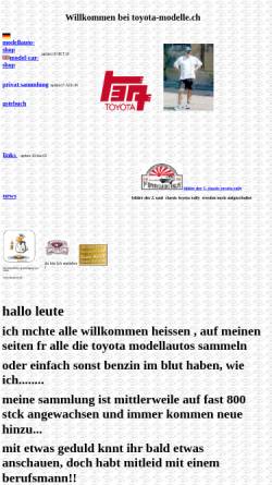 Vorschau der mobilen Webseite www.toyota-modelle.ch, Toyota Modellautos, Alex Dobmaier