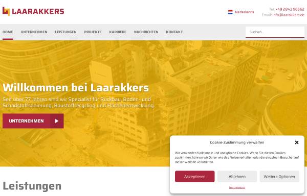 Vorschau von www.laarakkers.de, J.H. Laarakkers Rückbau und Recycling GmbH