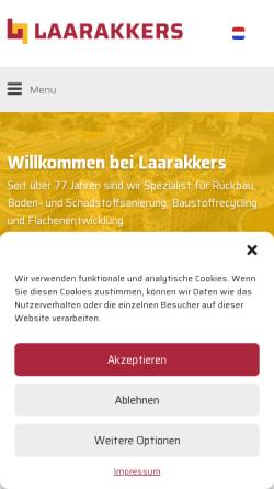 Vorschau der mobilen Webseite www.laarakkers.de, J.H. Laarakkers Rückbau und Recycling GmbH