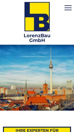 Vorschau der mobilen Webseite www.lb-lorenzbau.de, LorenzBau GmbH