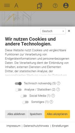 Vorschau der mobilen Webseite www.ausschreiben.de, Ausschreiben.de