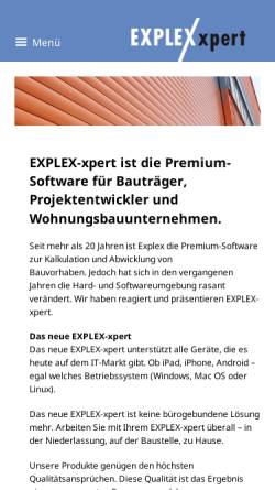 Vorschau der mobilen Webseite www.explex.de, Explex - Frank Hellwig