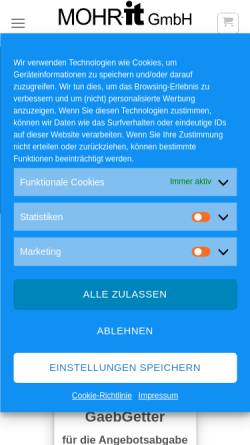 Vorschau der mobilen Webseite www.mohr-it.de, Mohr-IT GmbH