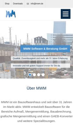 Vorschau der mobilen Webseite www.mwm.de, MWM Software & Beratung GmbH