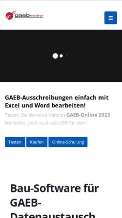 Vorschau der mobilen Webseite www.gaeb-online.de, UsUrDesktop Gbr