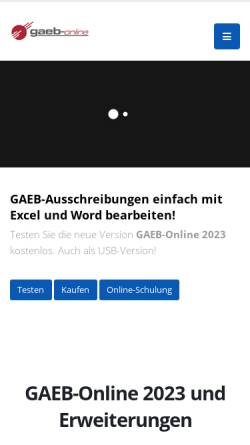 Vorschau der mobilen Webseite www.gaeb-online.de, UsUrDesktop Gbr