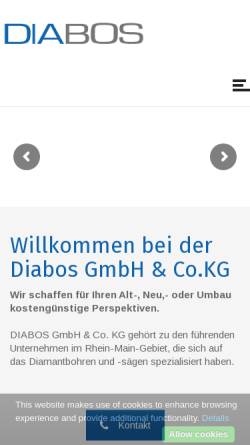 Vorschau der mobilen Webseite www.diabos.net, Diabos GmbH & Co.KG