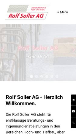 Vorschau der mobilen Webseite www.soller-ag.ch, Rolf Soller AG