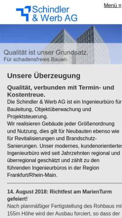 Vorschau der mobilen Webseite www.schindler-werb.de, Schindler & Werb AG