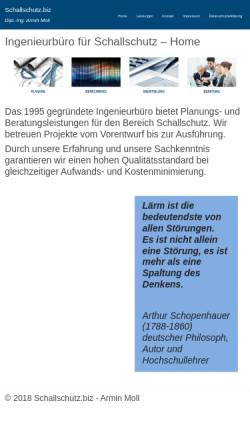 Vorschau der mobilen Webseite www.schallschutz.biz, Moll, Armin